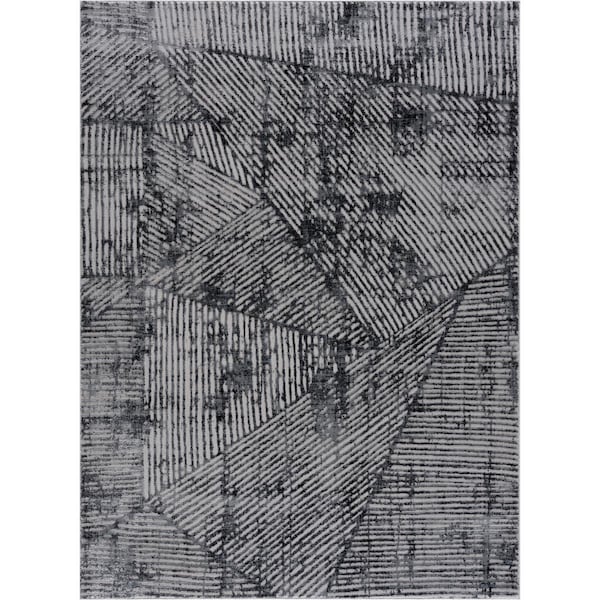 United Weavers 5 ft. 3 in. x 7 ft. 2 in. Reserve Moodys Rectangle Area Rug, Gray 770 30572 58 - main